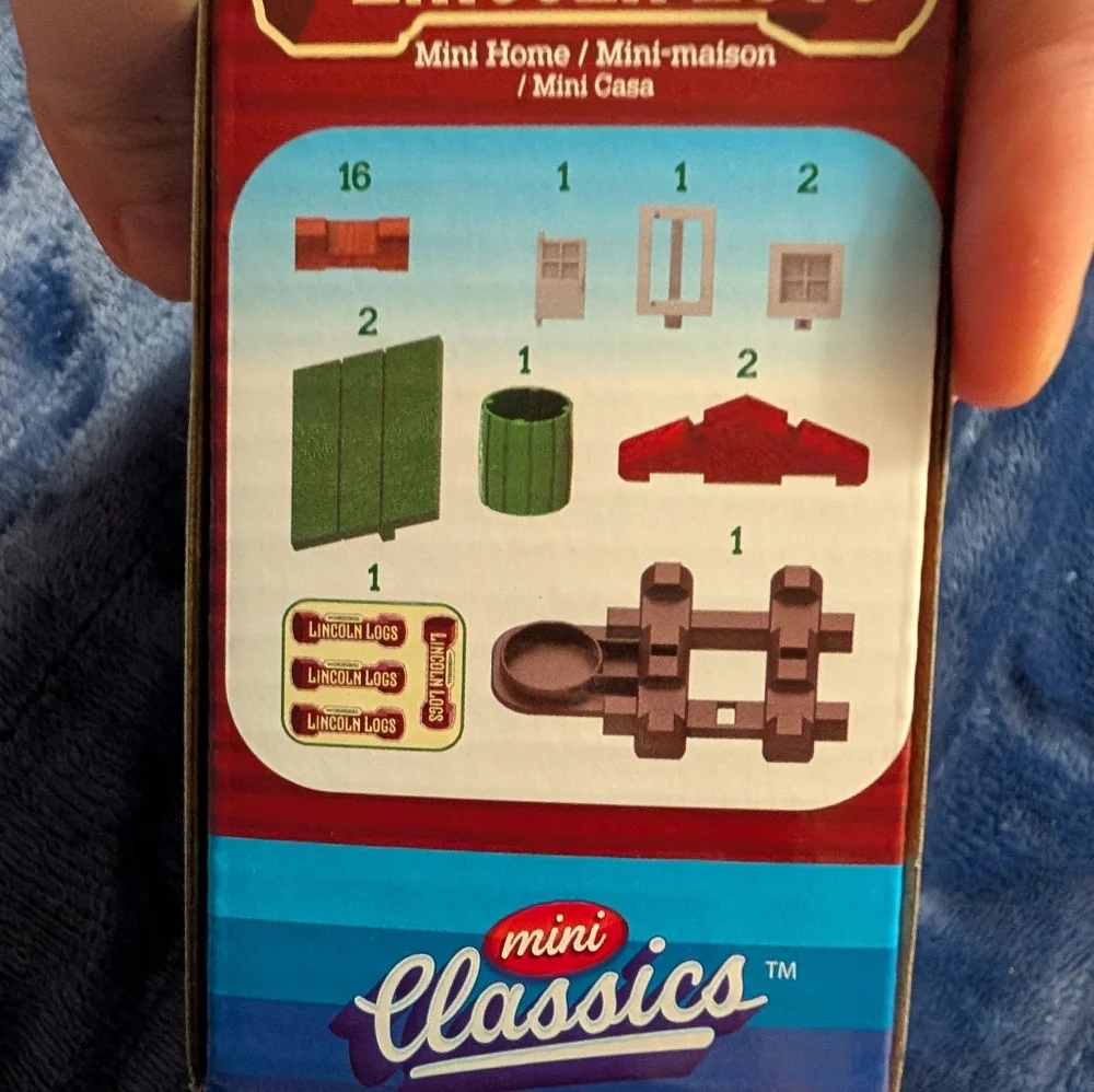 Original Lincoln Logs Mini Home 27 PC Building Set Mini Classics Real Wood Logs